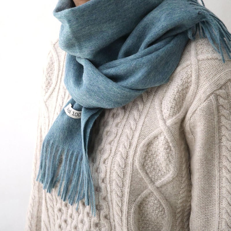linişte 100% Wool Scarf - Men and Women Winter Warm Soft Luxurious Solid Colors Gift Box - Image 3
